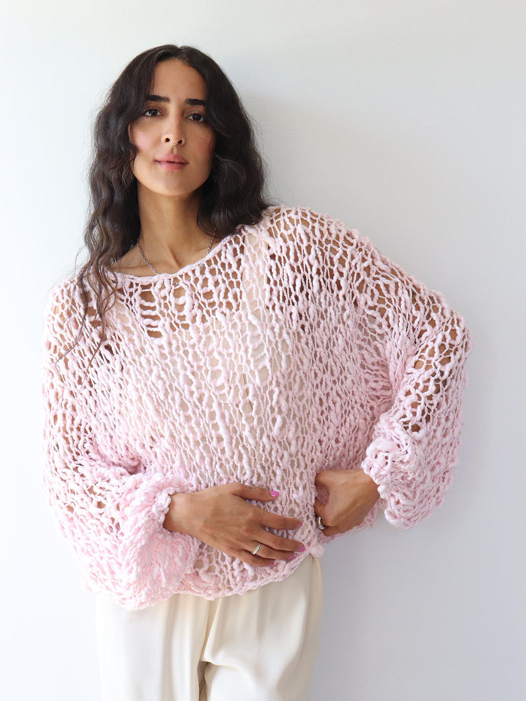The Signature Girlfriend Sweater- Rose