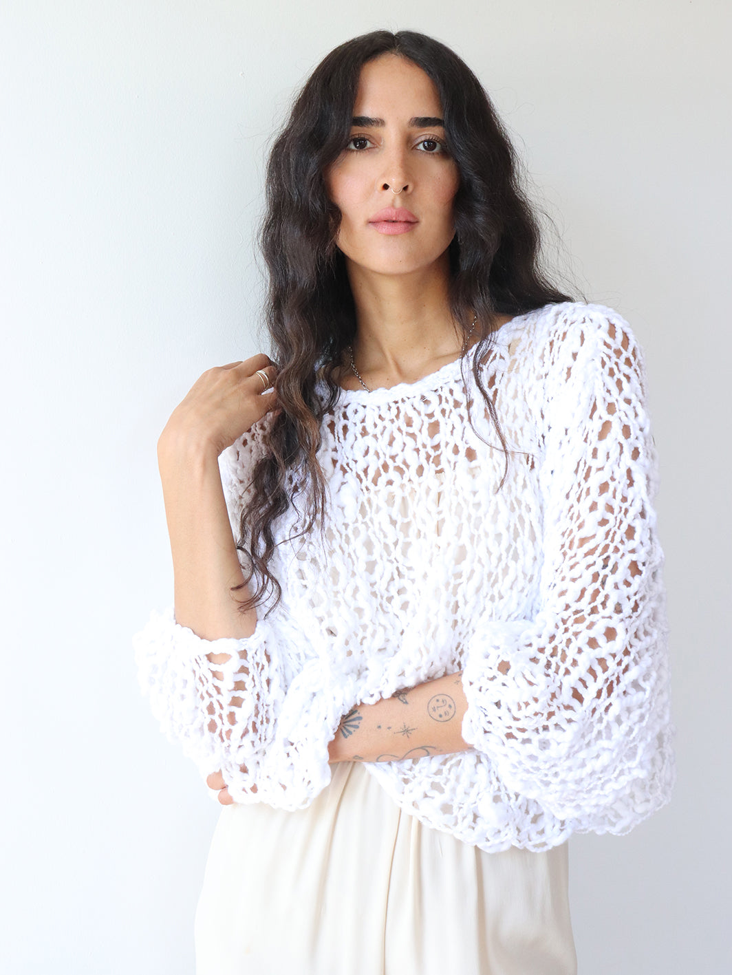 The Signature Girlfriend Sweater - White
