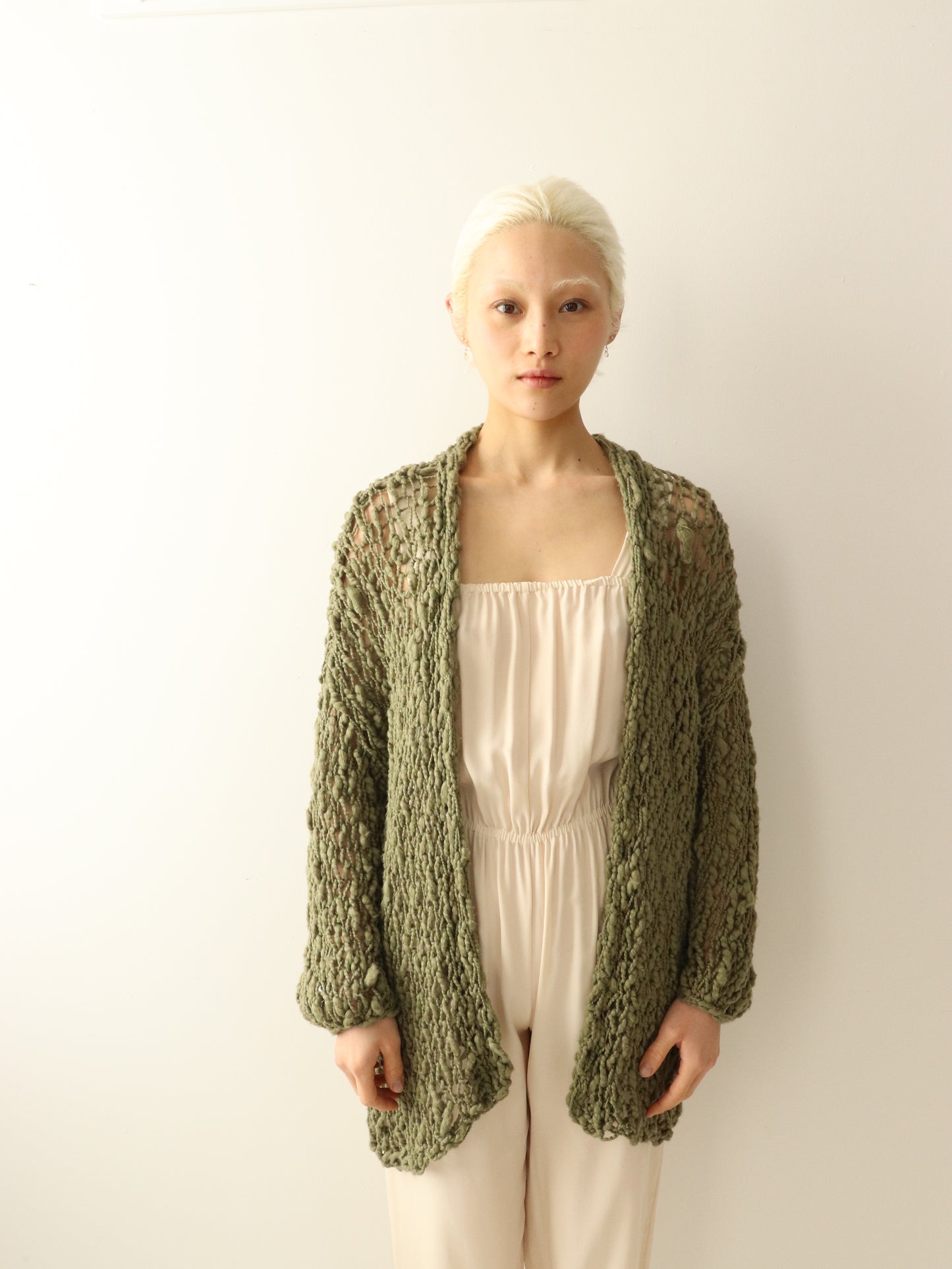 Cotton Long Robe - Olive