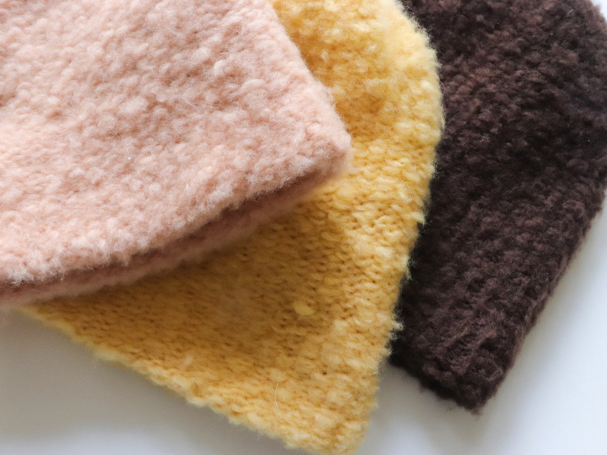 Merino Wool Hat  - Peach Rose