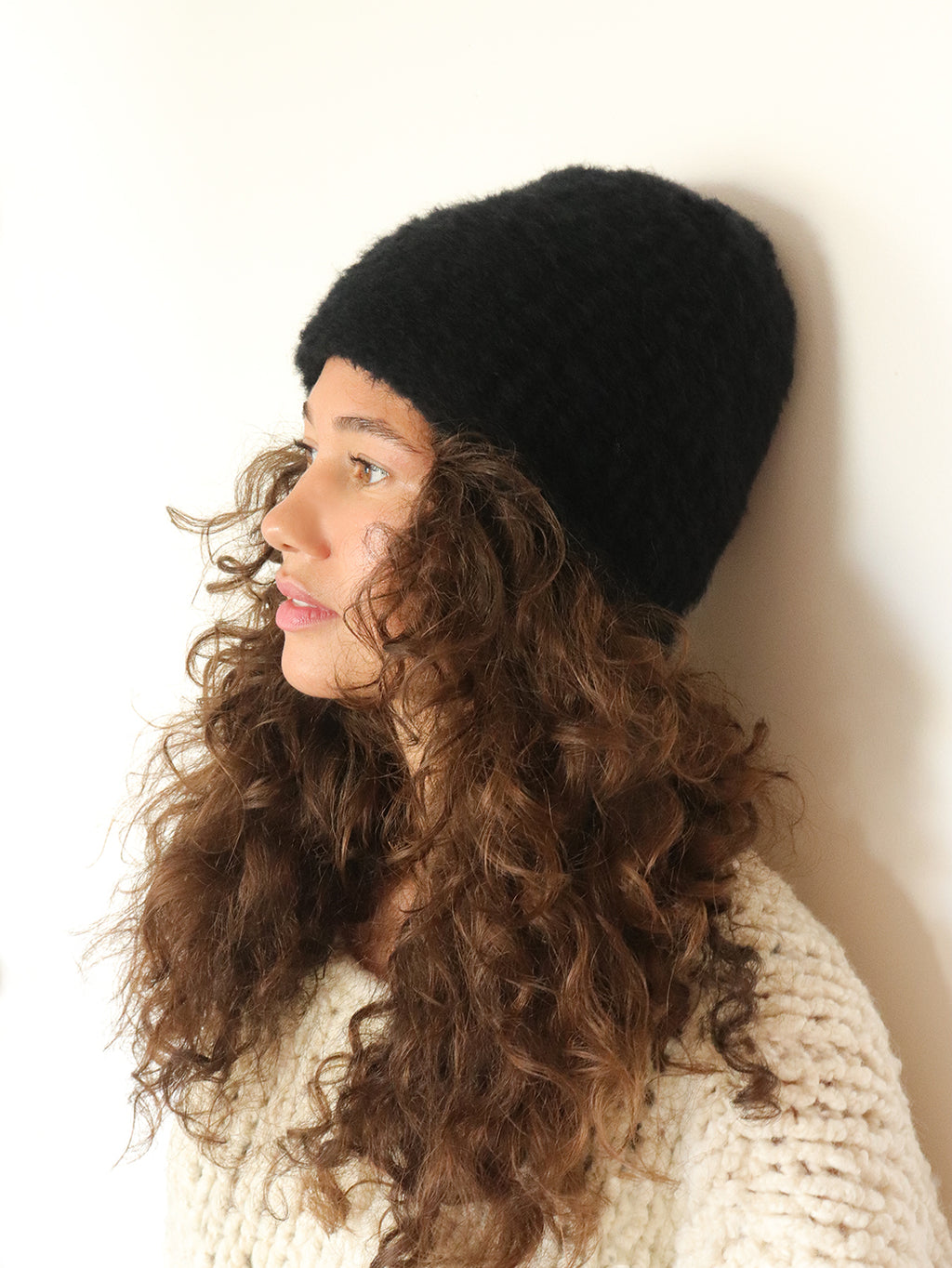 Virgin Wool Hat  - Black