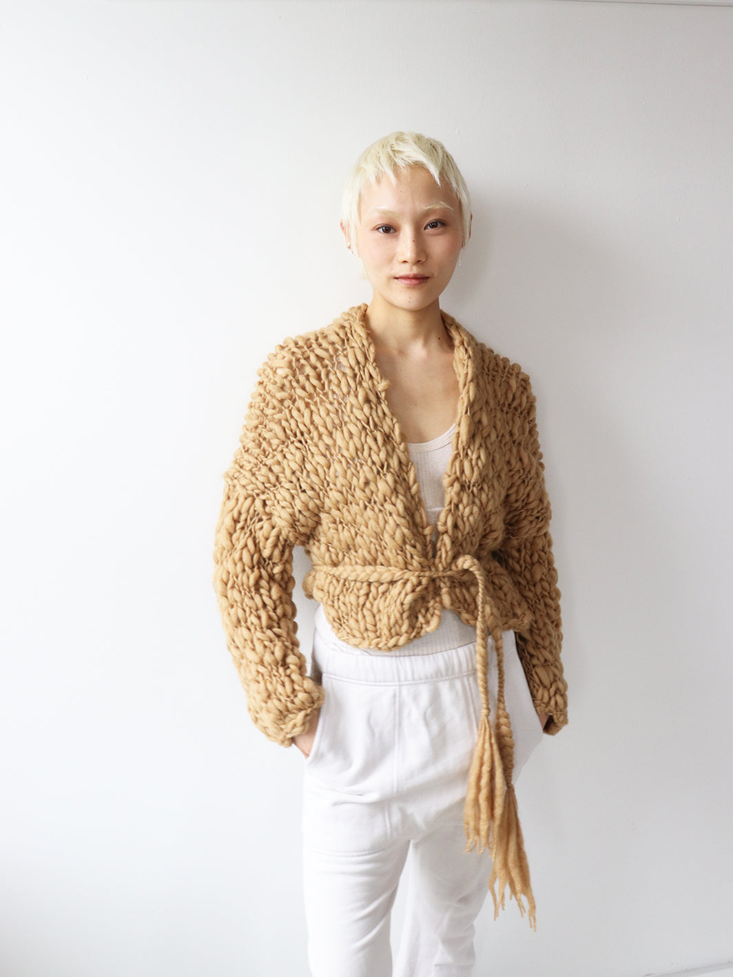 Wool - Chunky Short Jacket - Camel