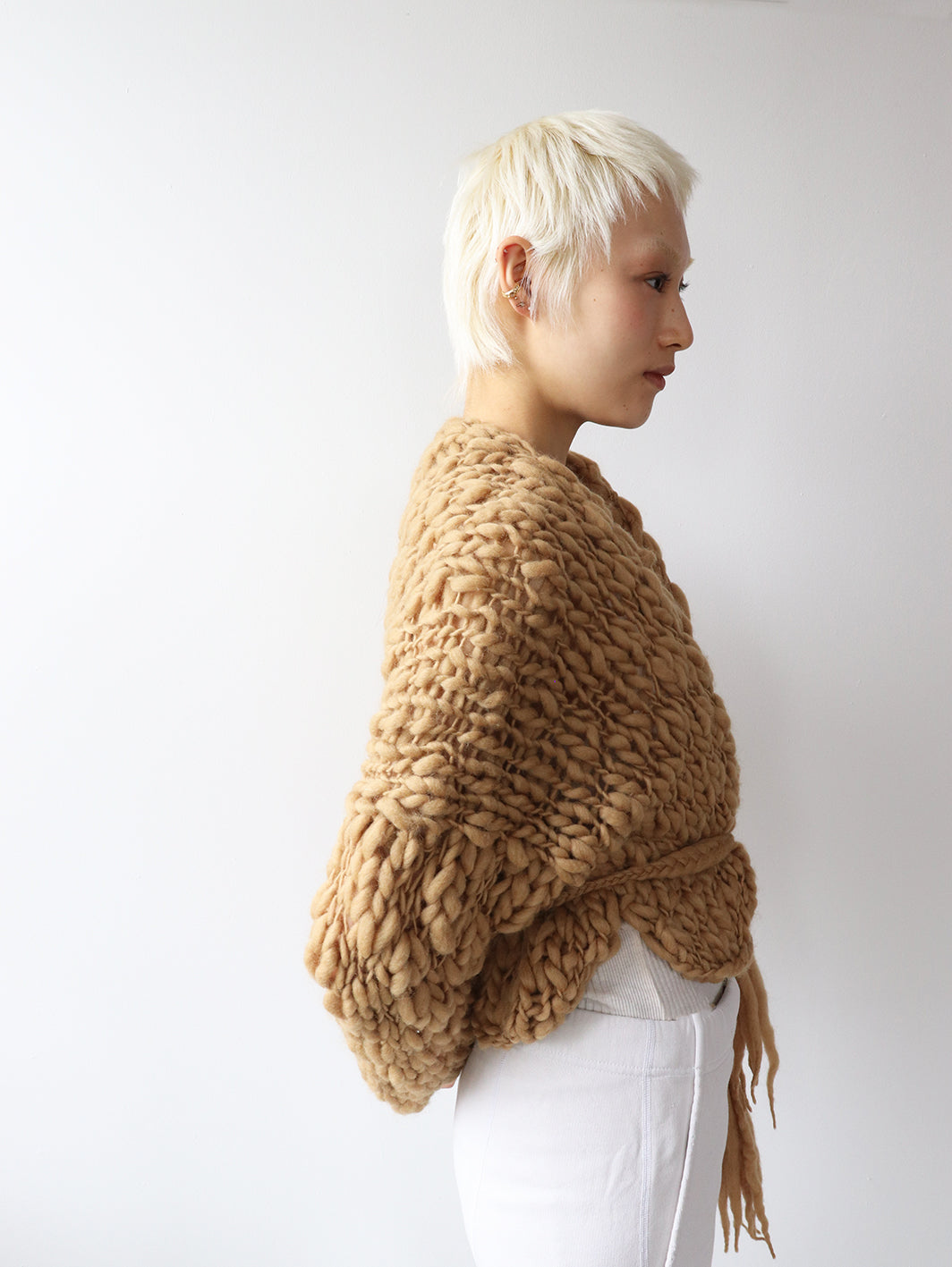 Wool - Chunky Short Jacket - Camel
