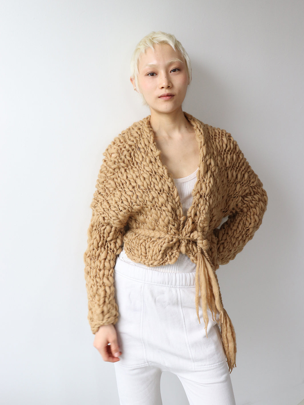 Wool - Chunky Short Jacket - Camel
