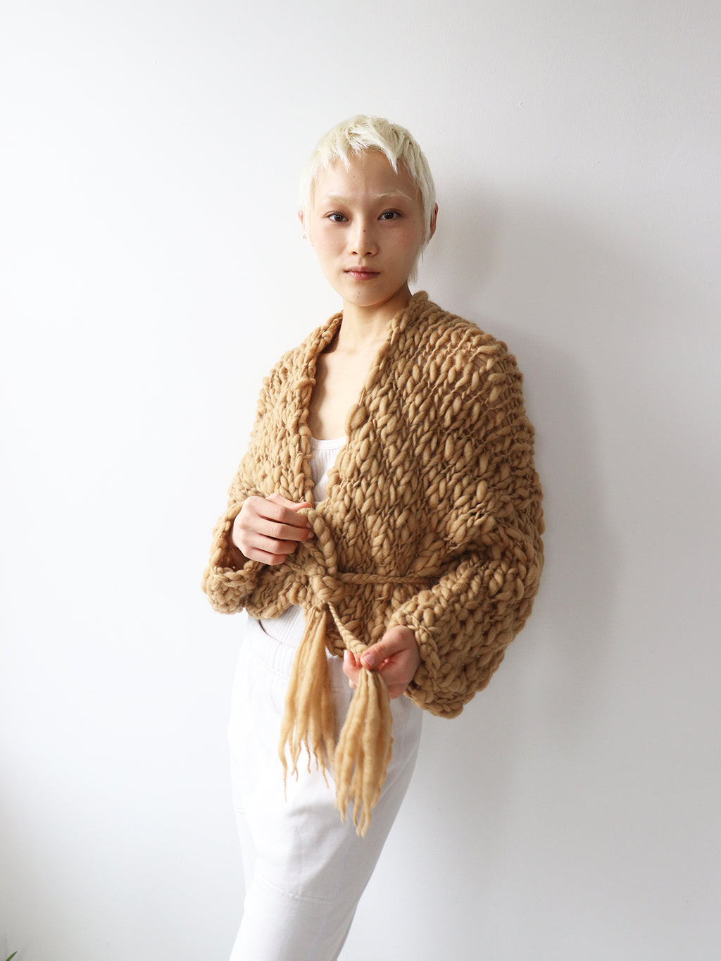 Wool - Chunky Short Jacket - Camel
