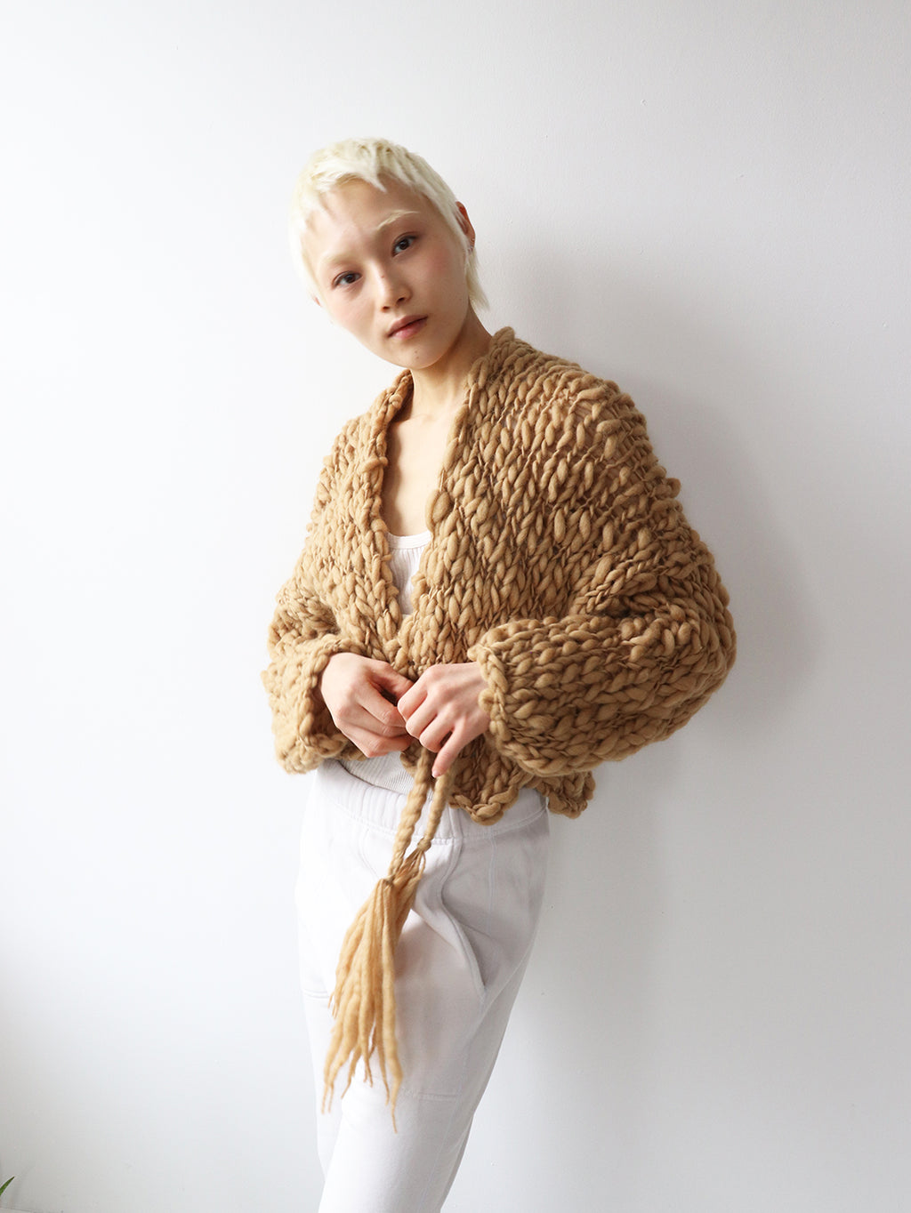 Wool - Chunky Short Jacket - Camel
