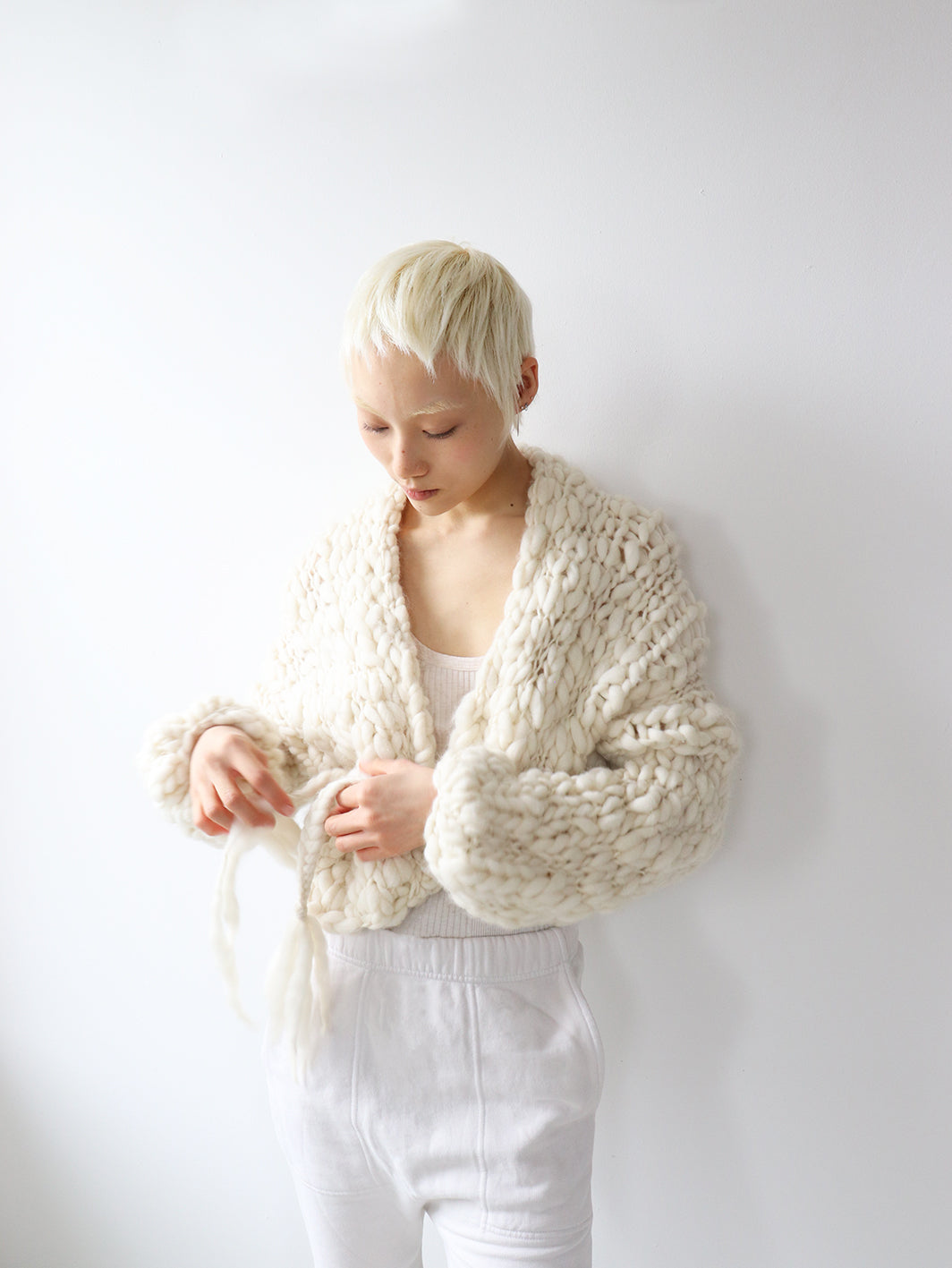 Wool - Chunky Short Jacket - Natural