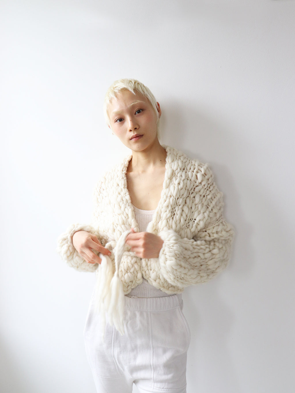 Wool - Chunky Short Jacket - Natural