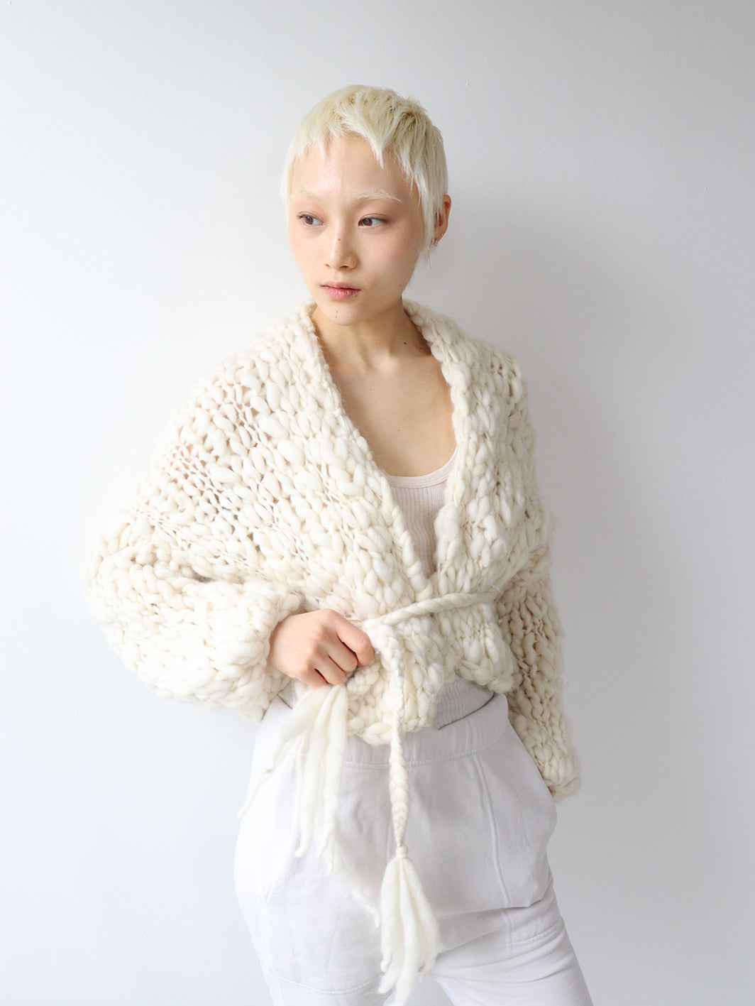 Wool - Chunky Short Jacket - Natural