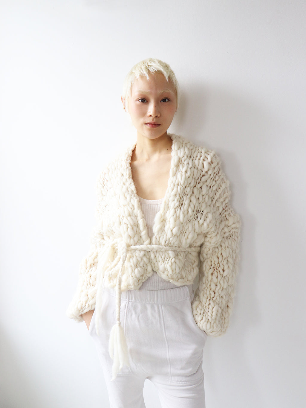 Wool - Chunky Short Jacket - Natural