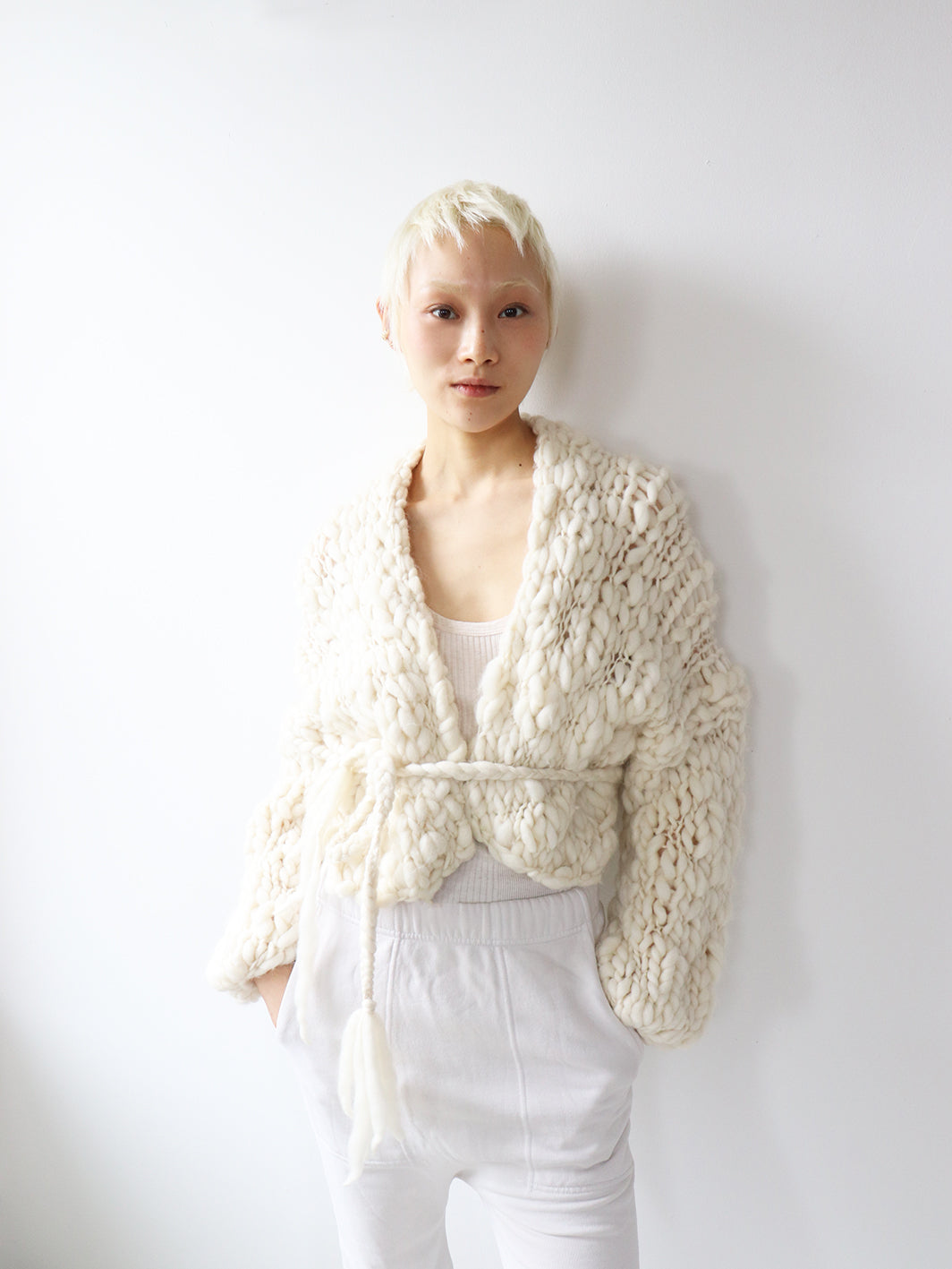 Wool - Chunky Short Jacket - Natural