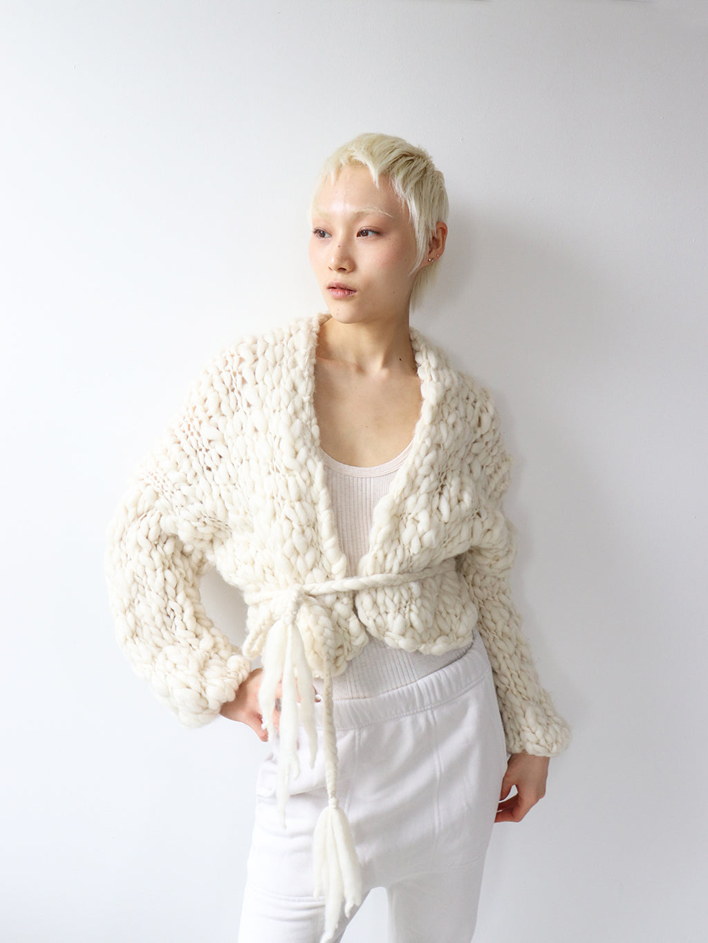 Wool - Chunky Short Jacket - Natural