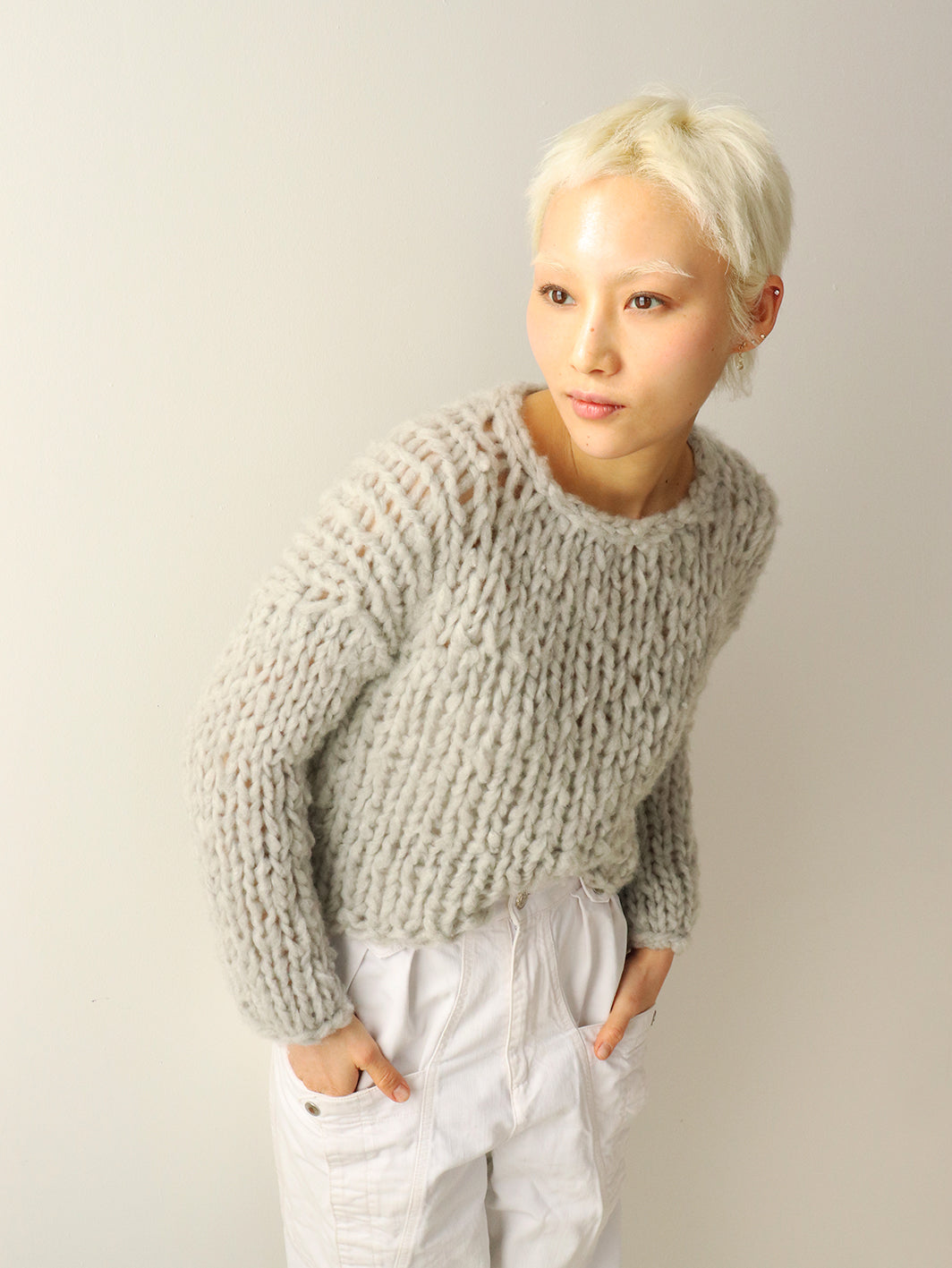 Cashmere Sweater - Light Gray