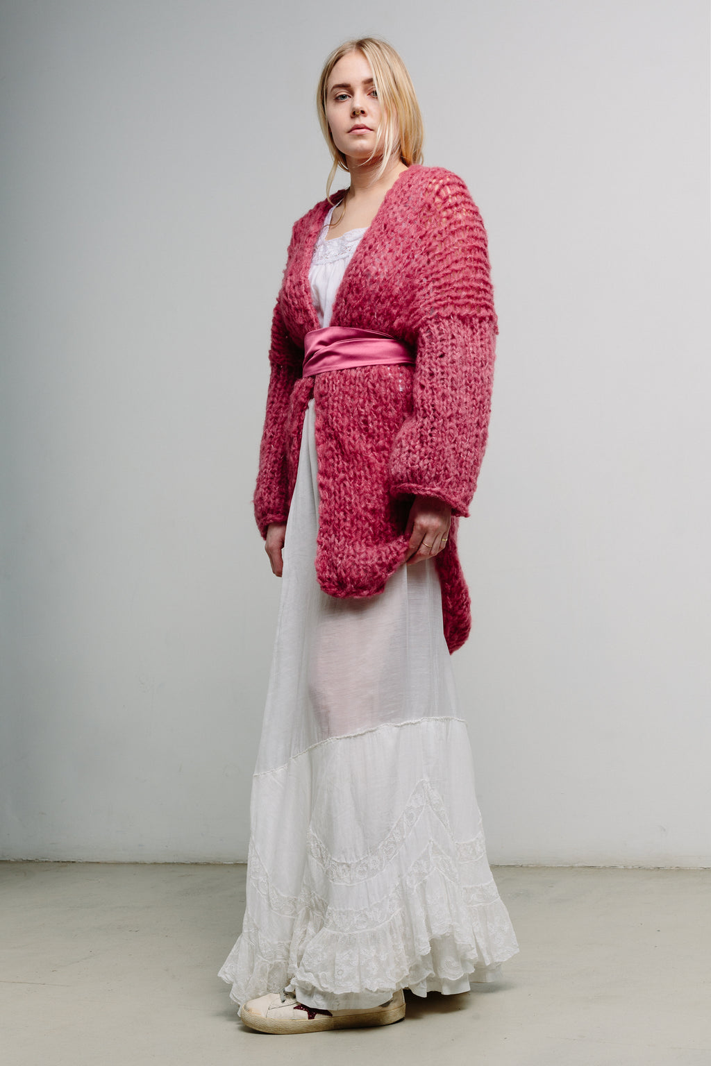 Wool - Long Robe - Pommegranate