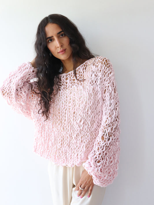 The Signature Girlfriend Sweater- Rose