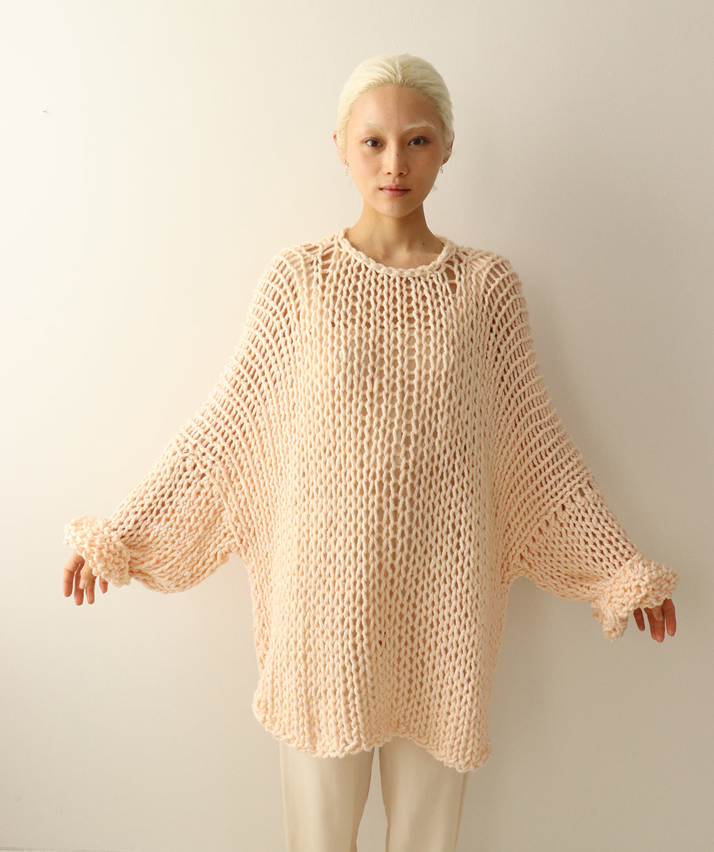Cotton - Maxi Sweater - Blush