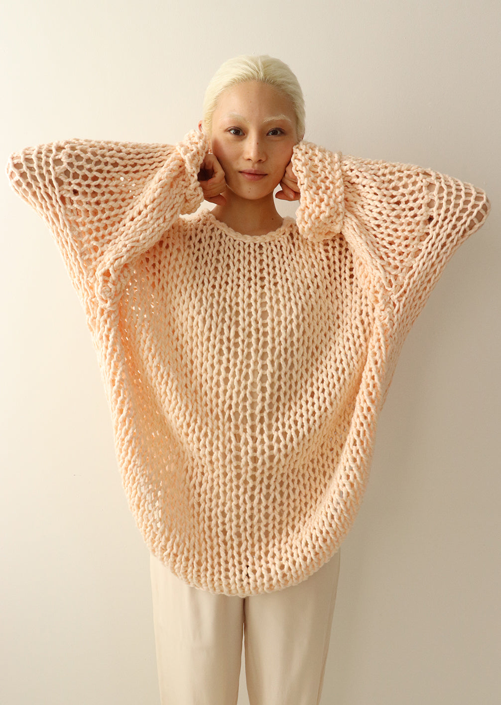 Cotton - Maxi Sweater - Blush