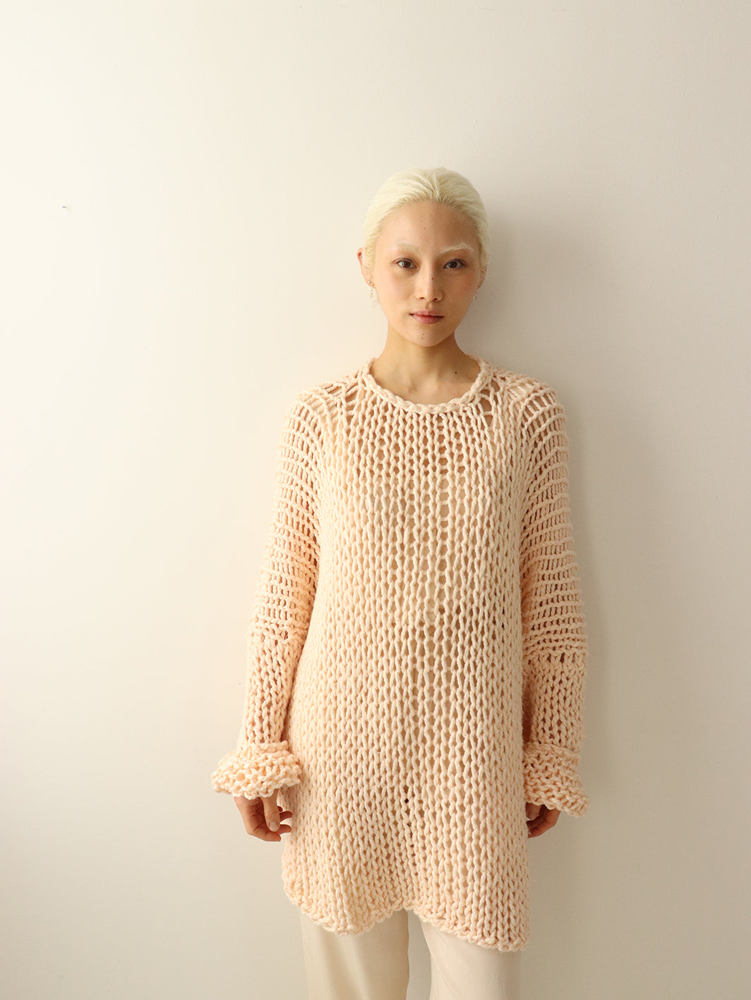Cotton - Maxi Sweater - Blush