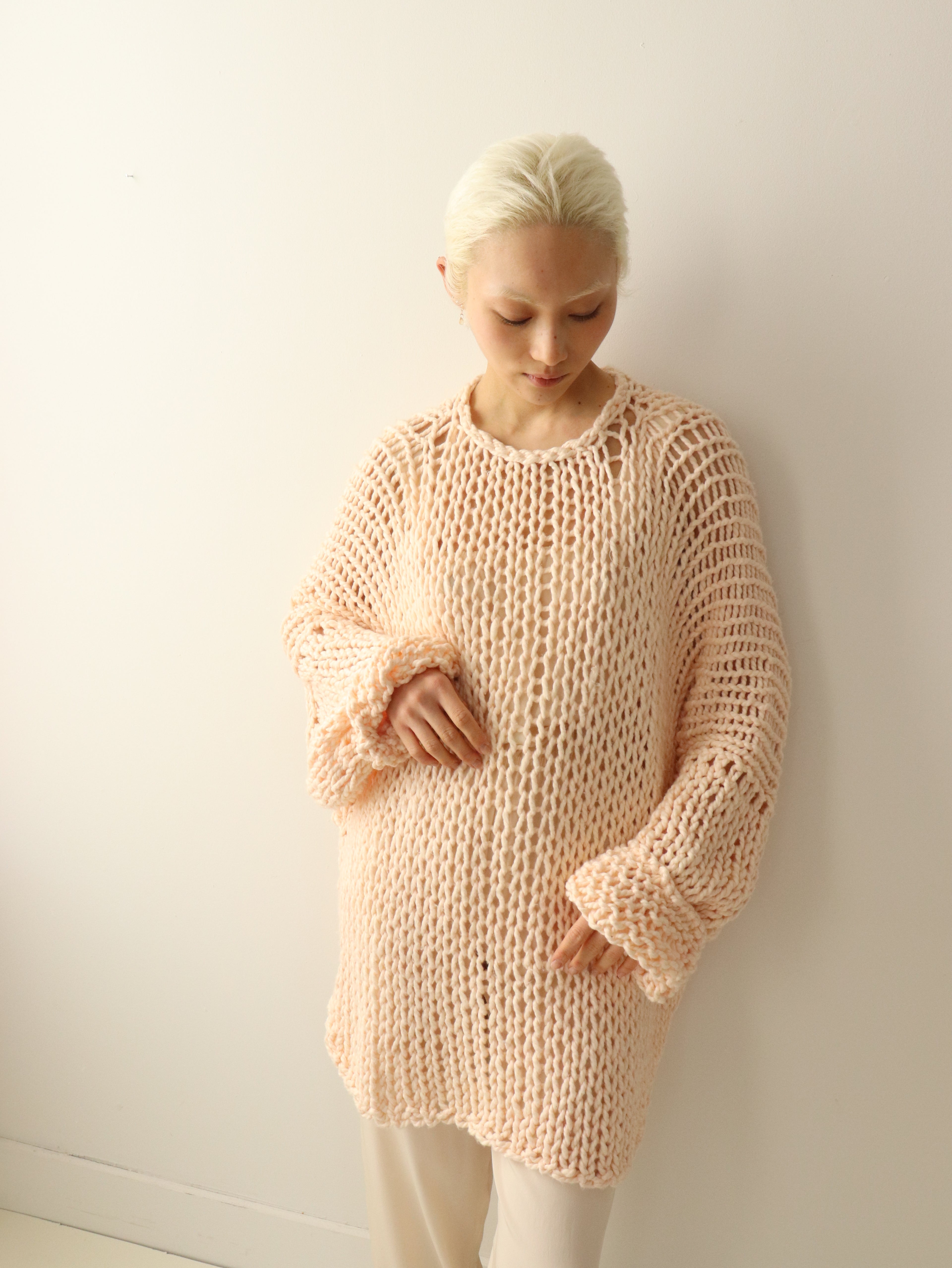 Cotton Boyfriend Sweater - Blush