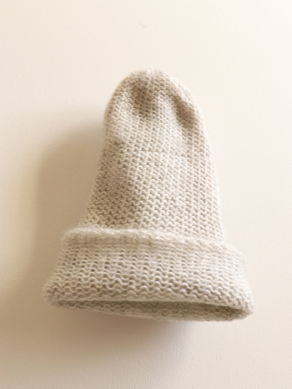 Cashmere Hat - Gray+White