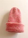 Cashmere Hat - Strawberry+White