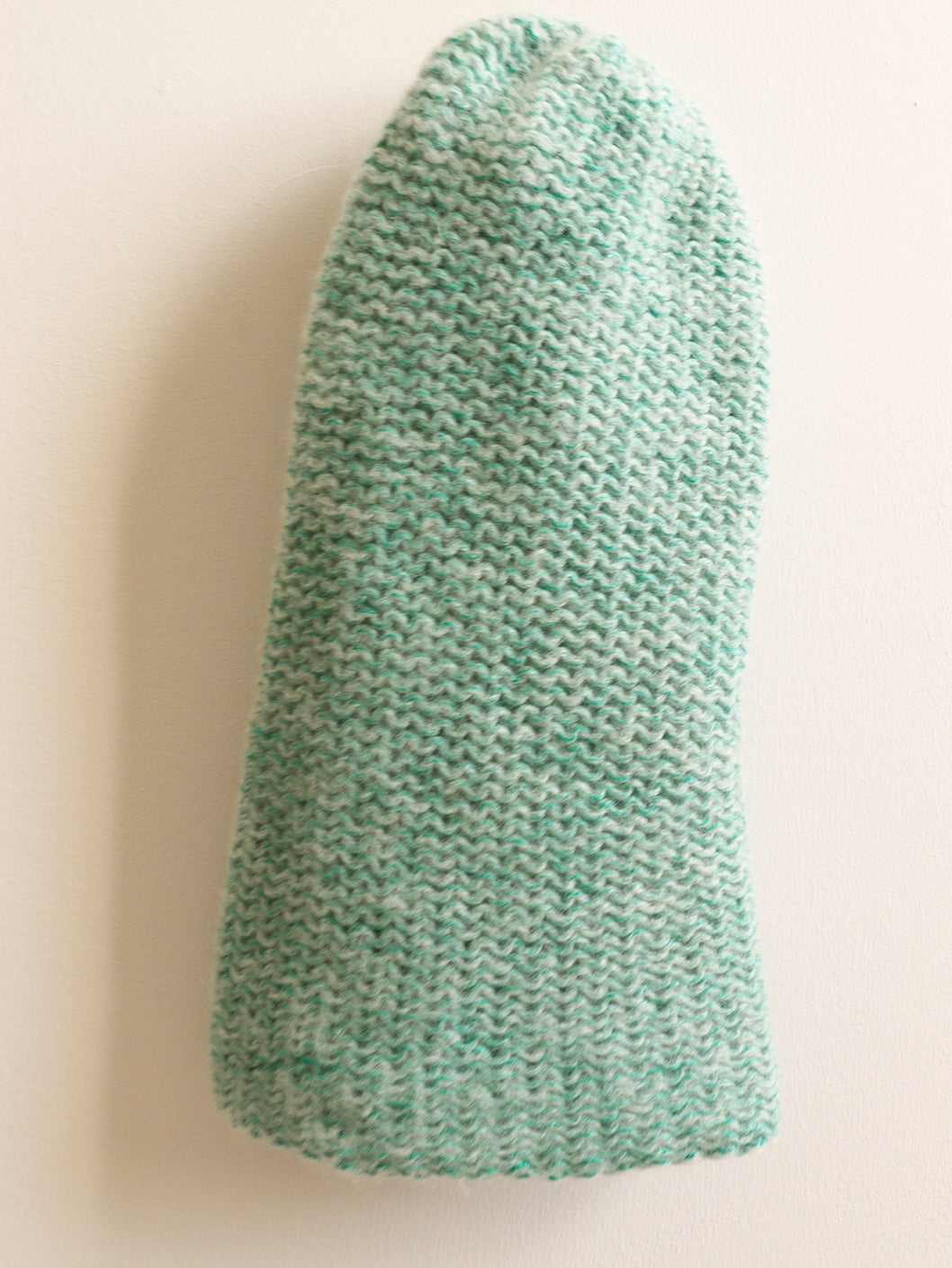 Cashmere Hat - Green + White