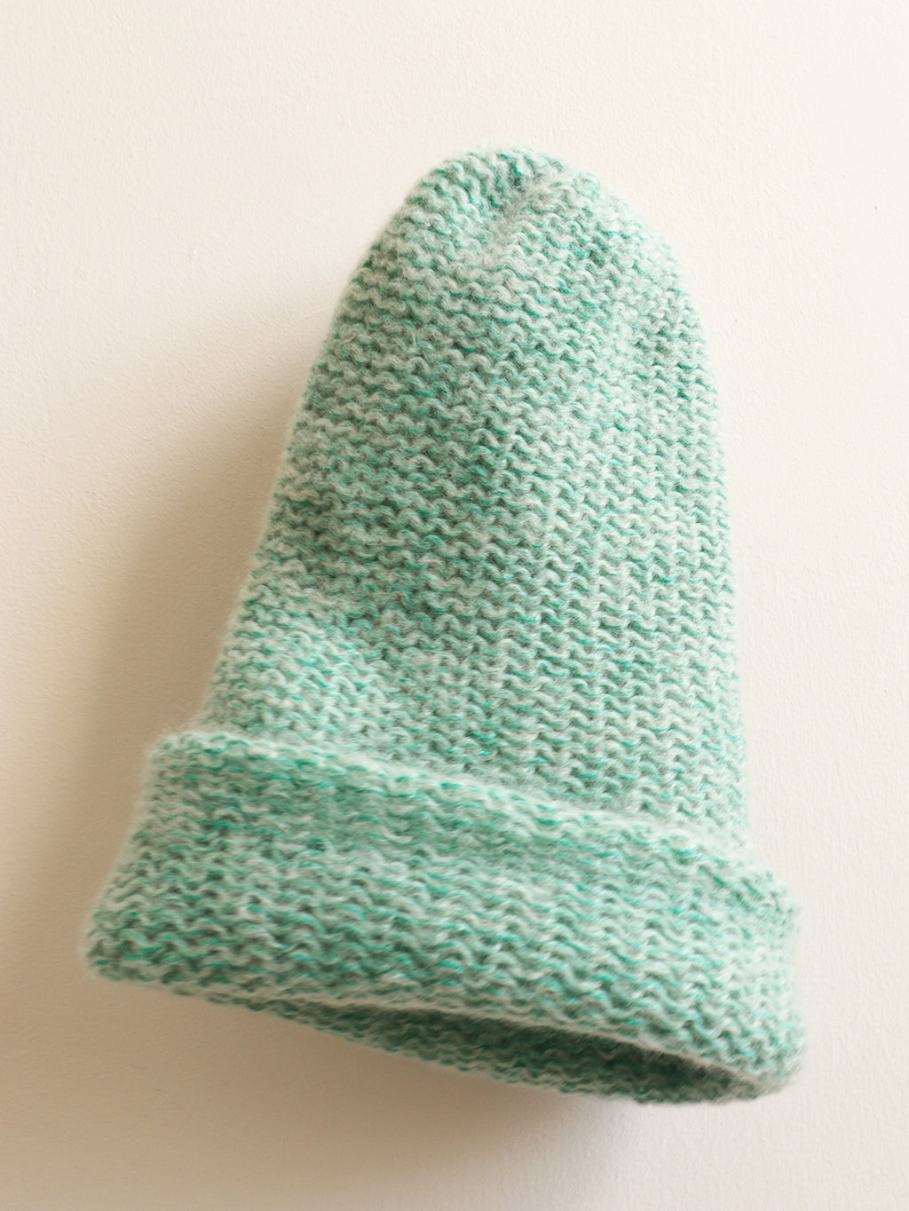 Cashmere Hat - Green + White
