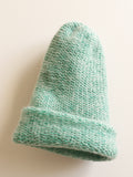 Cashmere Hat - Green + White