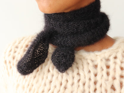 Mini Scarf - Black + Lurex