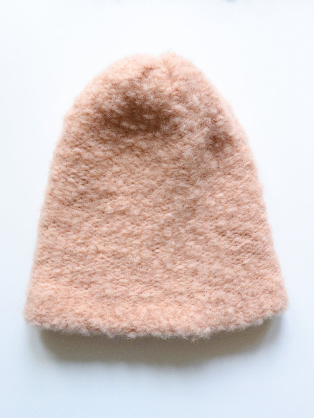 Merino Wool Hat  - Peach Rose