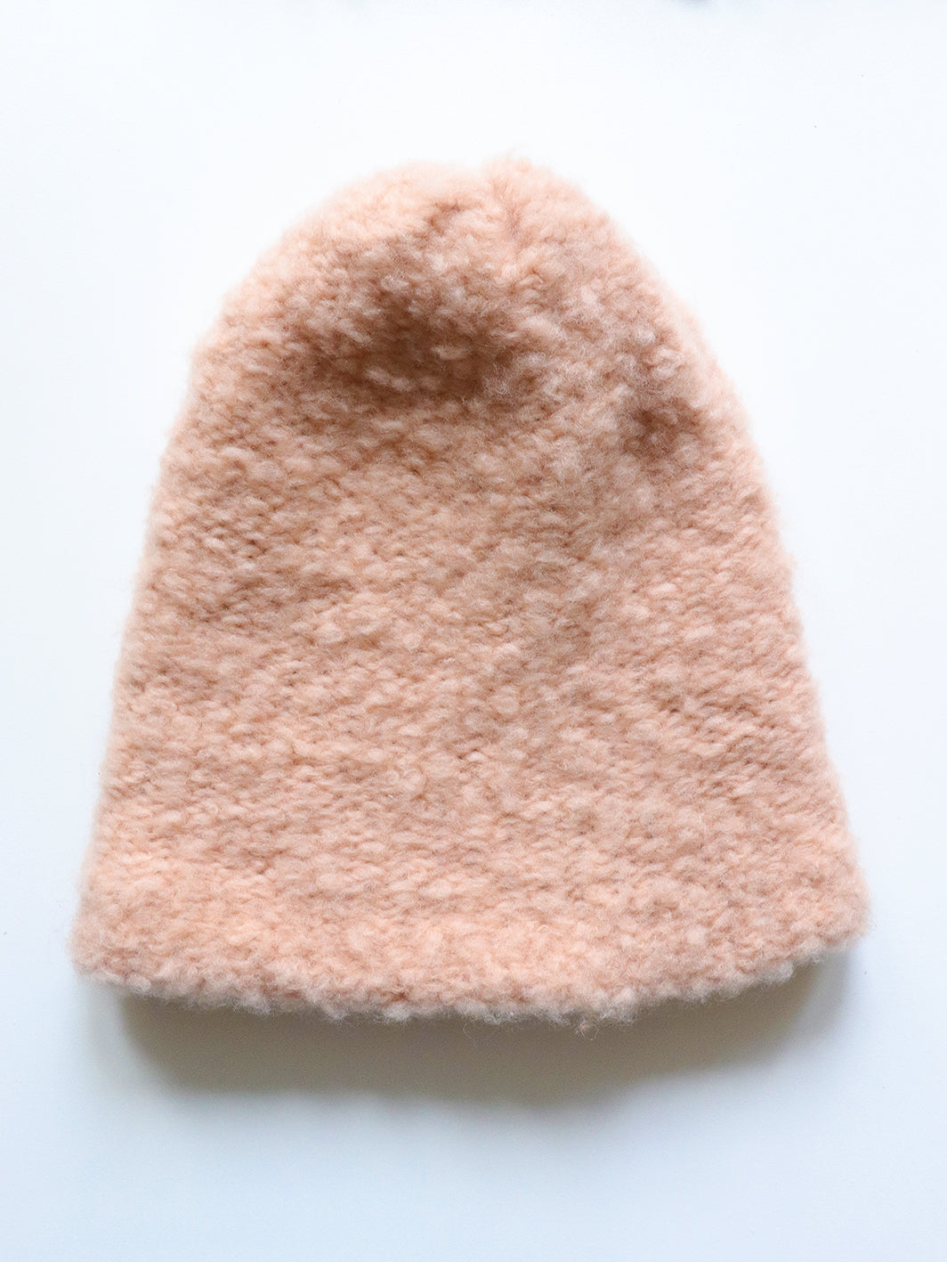 Merino Wool Hat  - Peach Rose