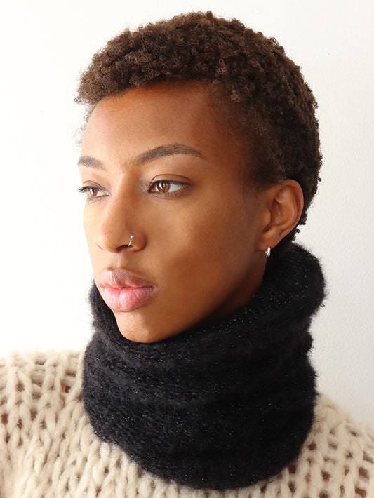 Scarf - Black + Lurex