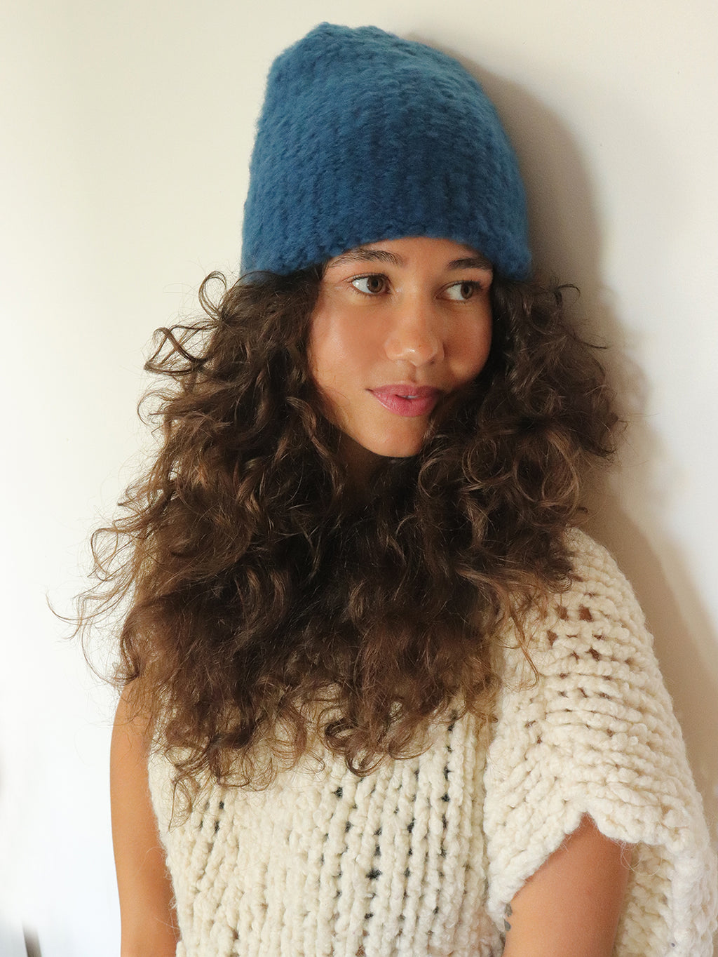 Virgin Wool Hat  - Teal