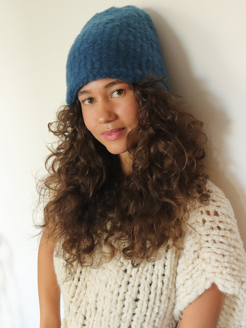 Virgin Wool Hat  - Teal